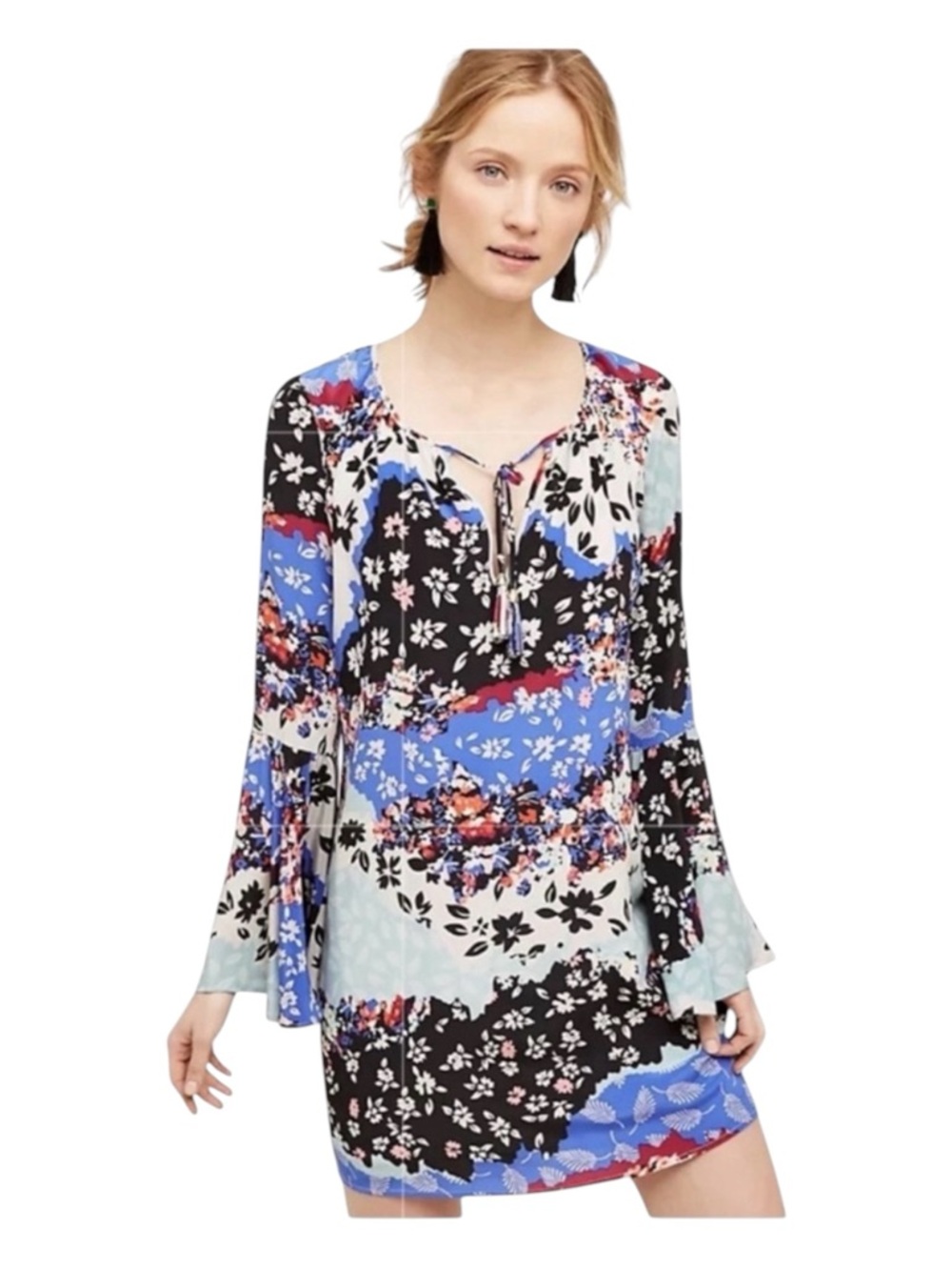 YUMI KIM FOR ANTHROPOLOGIE Leta Silk Mini Dress, Size M.